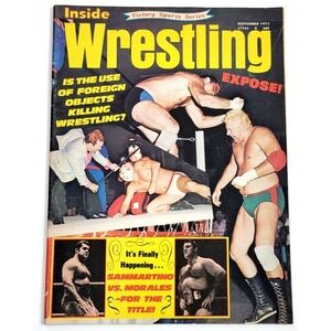 INSIDE WRESTLING - NOV 1972 /‎ MORALES / SAMMARTINO / PAUL JONES / DORY FUNK